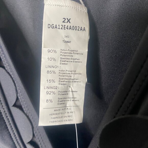 Cupshe‎ Womens 2X Black Scalloped Edge V-Neck One-Piece Swimsuit - Picture 8 of 14